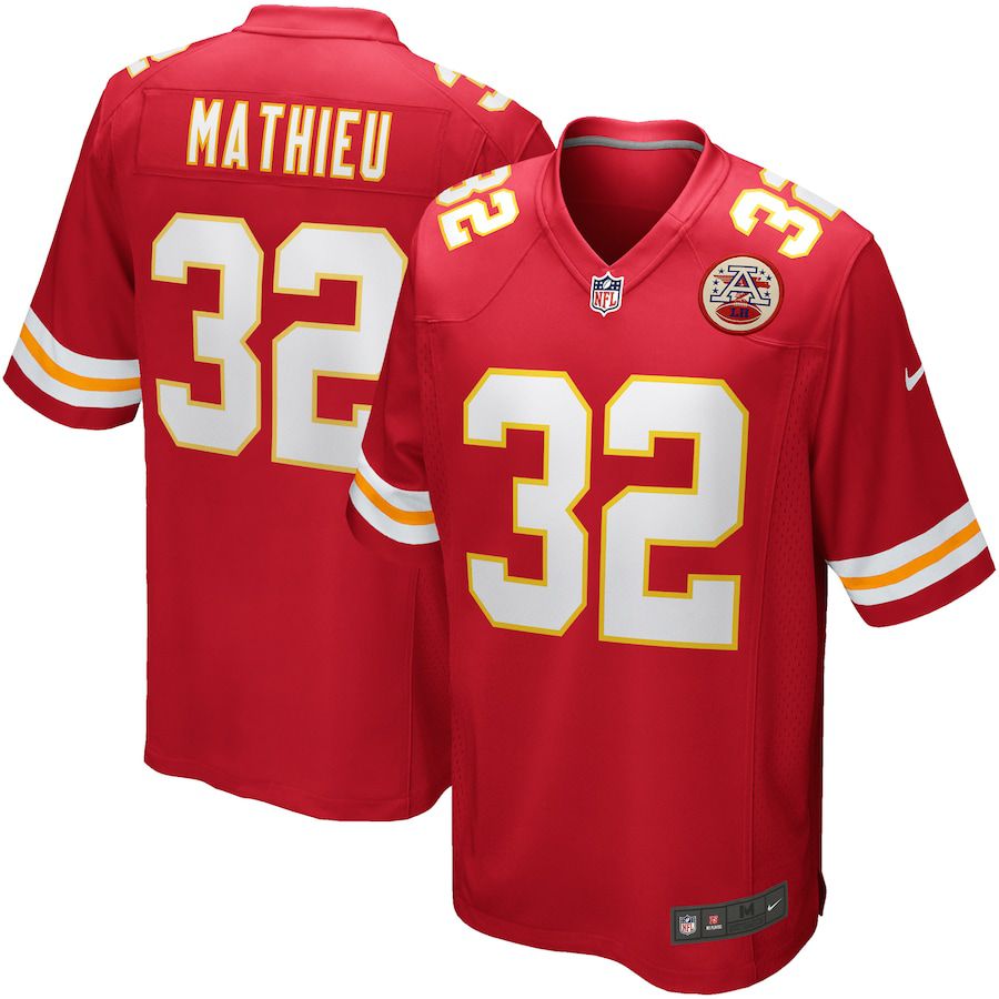 Men Kansas City Chiefs 32 Tyrann Mathieu Nike Red Game Player NFL Jersey